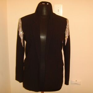 Steve Madden BB Dakota Black and Rhinestone Blazer Medium